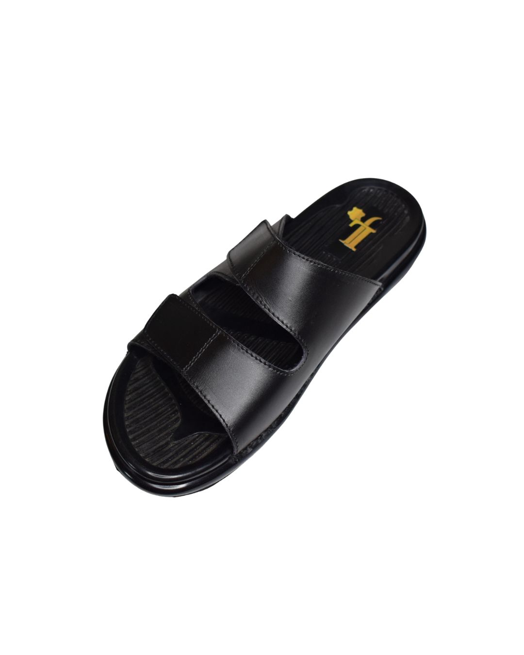 Leather Junction – Pure Leather Dual-Strap Comfort | RSL-005 (Black) - Image 2