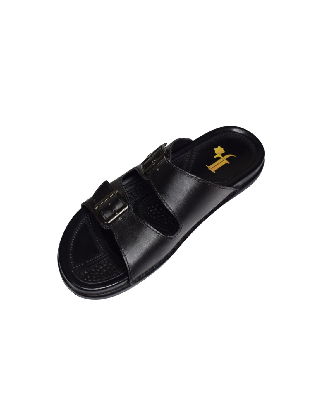 Leather Junction – Pure Leather Buckle-Strap Comfort | RSL-006 (Black) - Image 2
