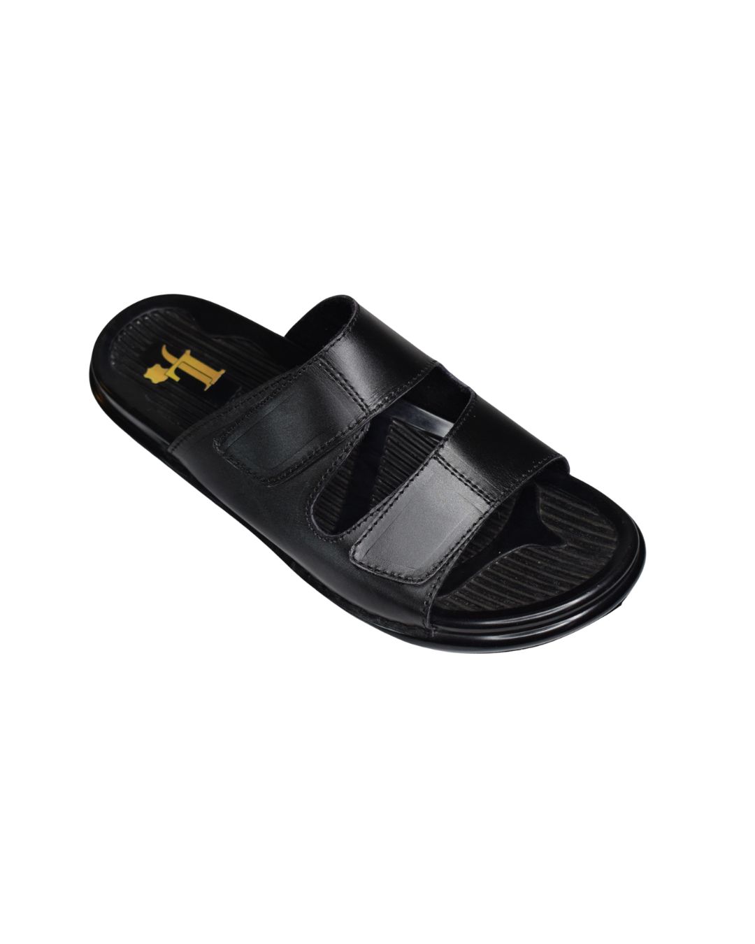 Leather Junction – Pure Leather Dual-Strap Comfort | RSL-005 (Black)