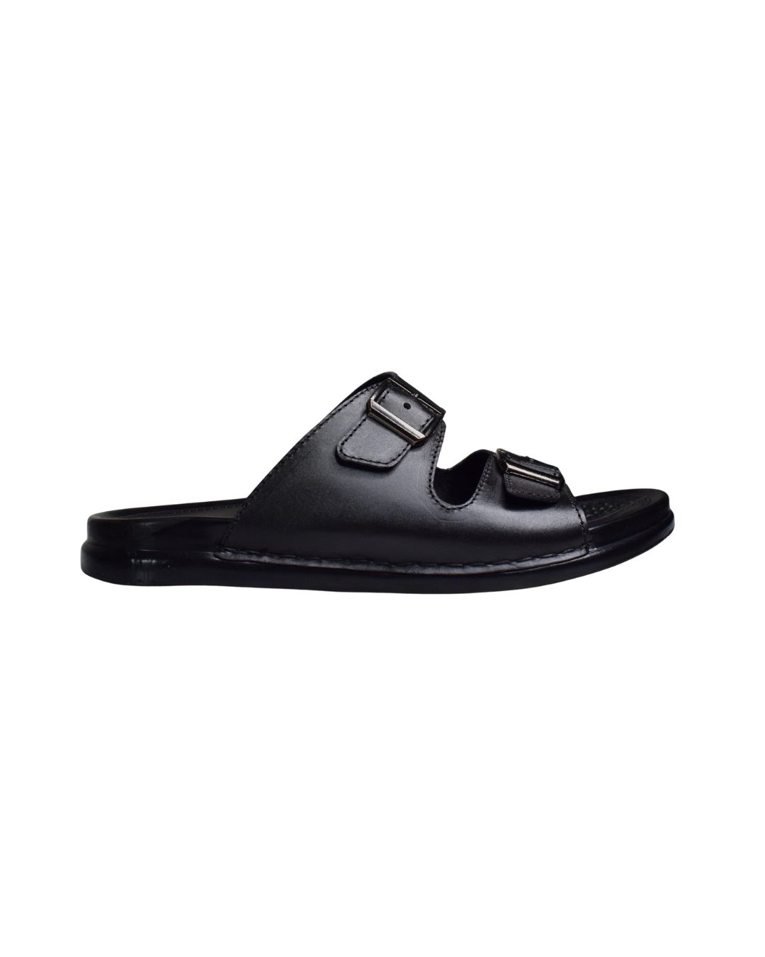 Leather Junction – Pure Leather Buckle-Strap Comfort | RSL-006 (Black) - Image 3