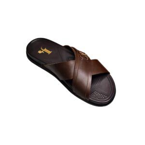 Leather Junction – Pure Leather Cross-Strap Comfort | RSL-004 (Brown)